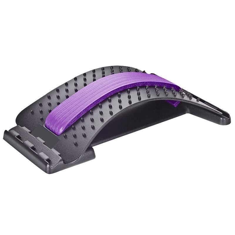 Ergonomic Back Massager - Lumbar Support Stretcher with Magnetic Therapy Pain Relief Device