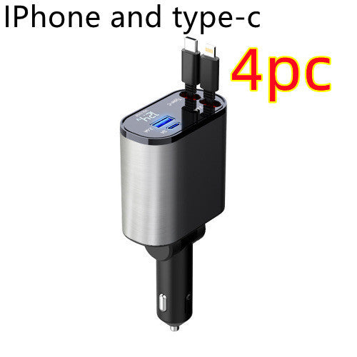 100W Fast Charging Car Charger  USB & Type-C - QuickCharge