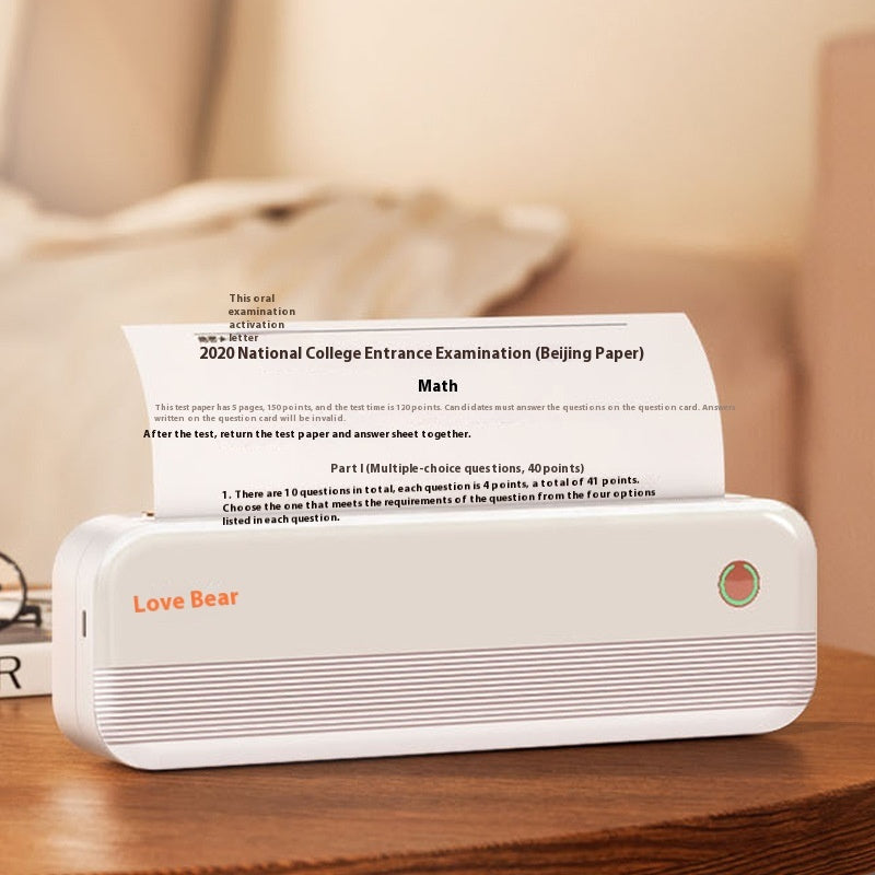 Ailixiong P40 Portable Thermal Printer - Wireless A4 Ink-Free Office Printer