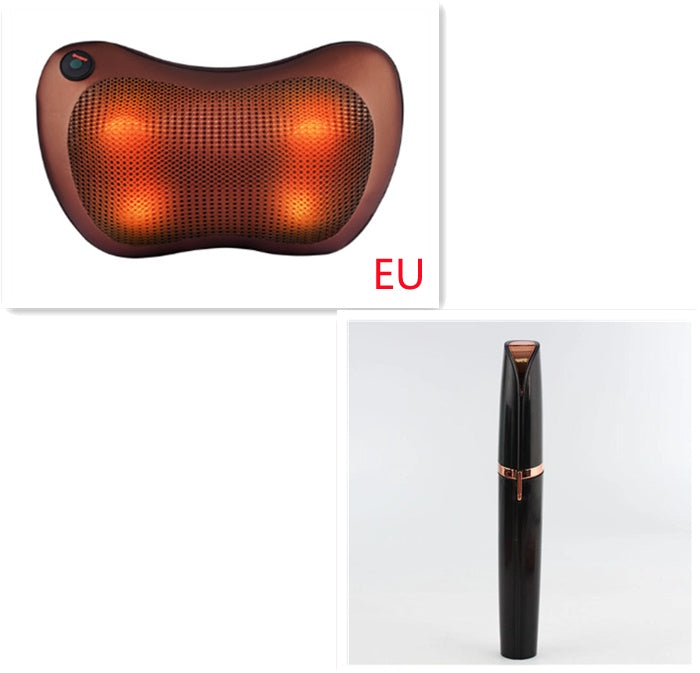 Electric Eyebrow Trimmer with LED Light - Painless Hair Removal & Gold-Plated Head