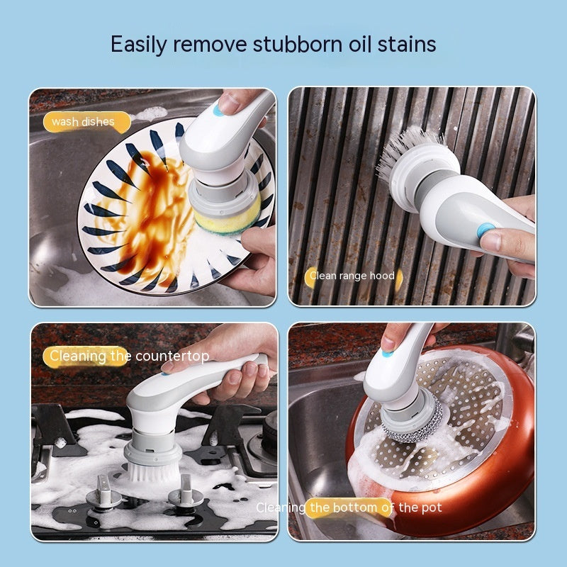 Electric Cleaning Brush 4 In 1 Spinning Scrubber - Portable & Powerful