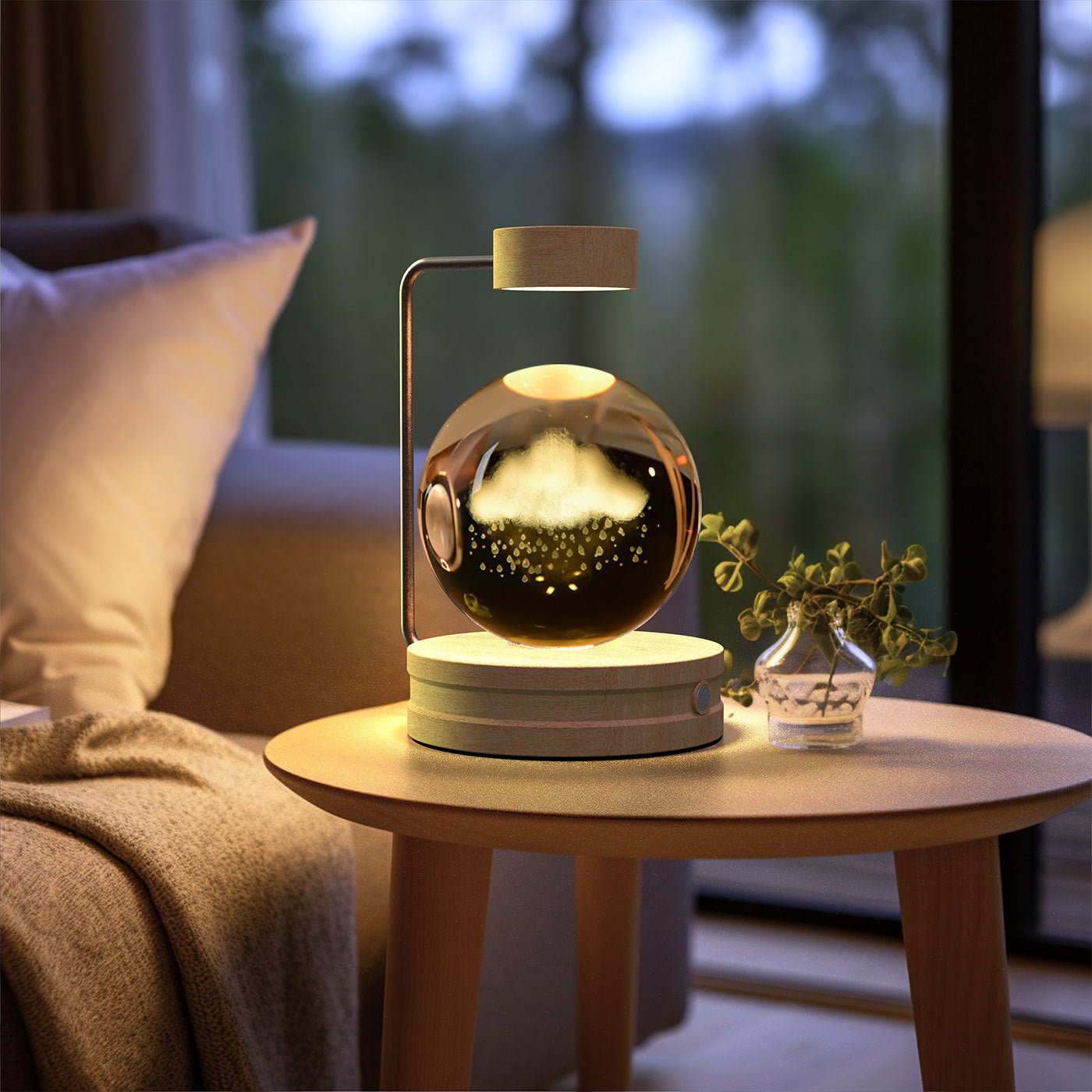 Crystal Ball Cosmic Dinosaur Indoor Night Light Bedside Light Birthday Gift Night Lamp
