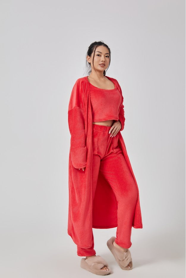 Cozy Pajama Set - 3 Piece Lounge Set for Women