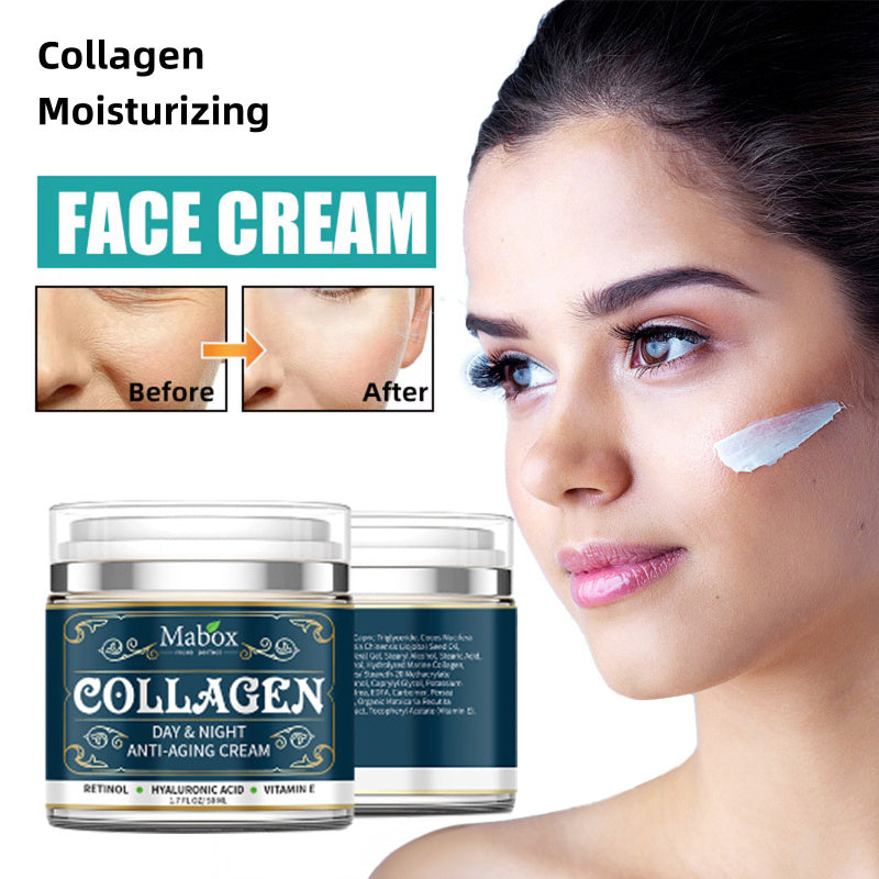 Collagen Anti-Aging Face Cream with SPF10 - Moisturizing Wrinkle Remover (50g)