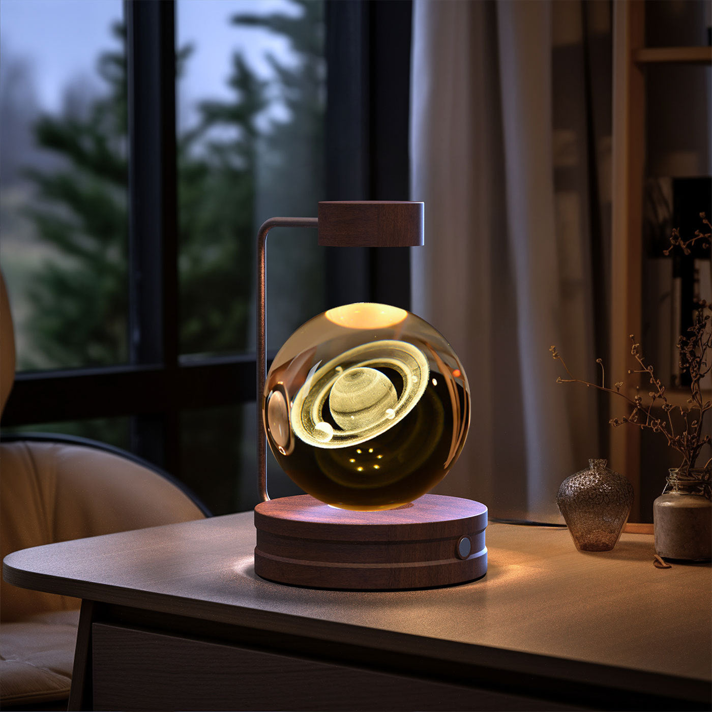 Crystal Ball Cosmic Dinosaur Indoor Night Light Bedside Light Birthday Gift Night Lamp