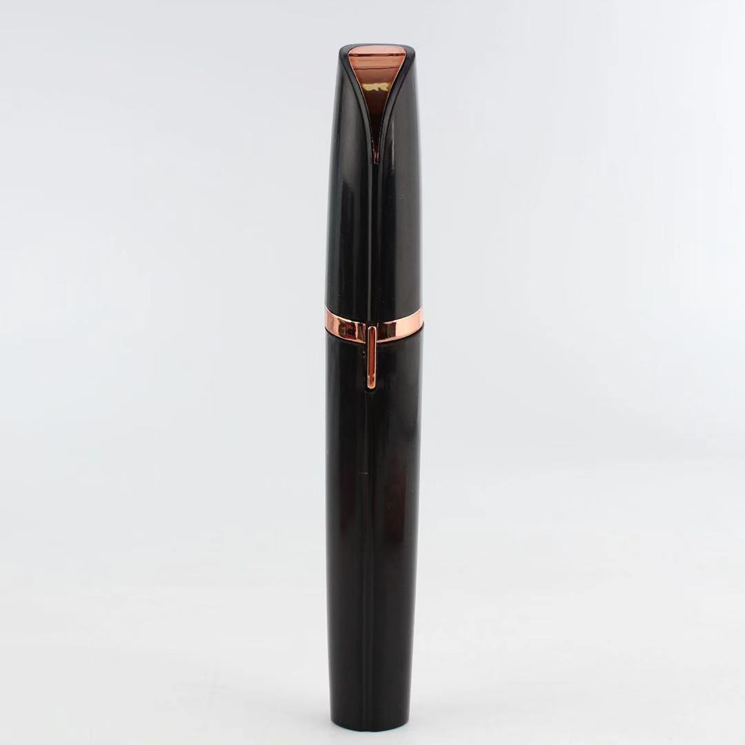 Electric Eyebrow Trimmer with LED Light - Painless Hair Removal & Gold-Plated Head
