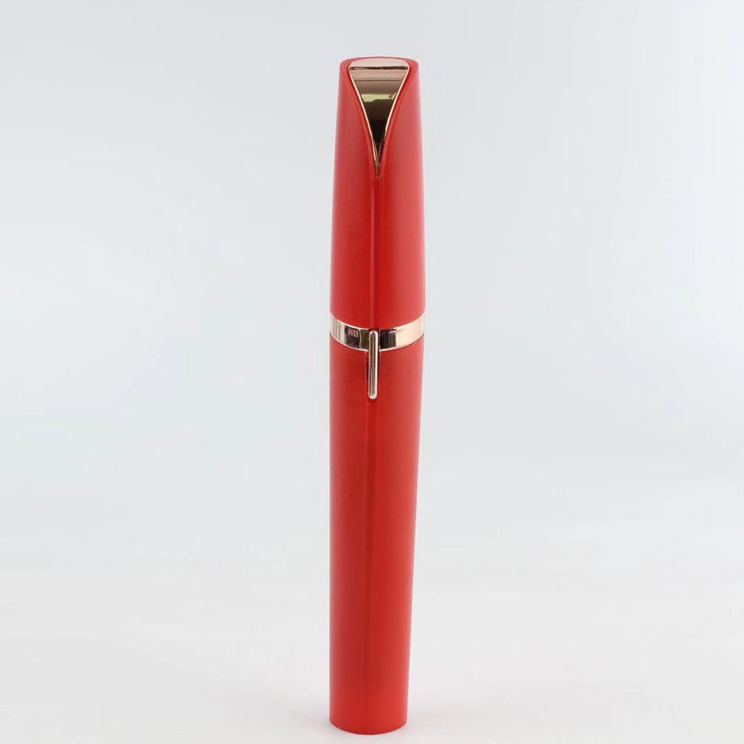 Electric Eyebrow Trimmer with LED Light - Painless Hair Removal & Gold-Plated Head