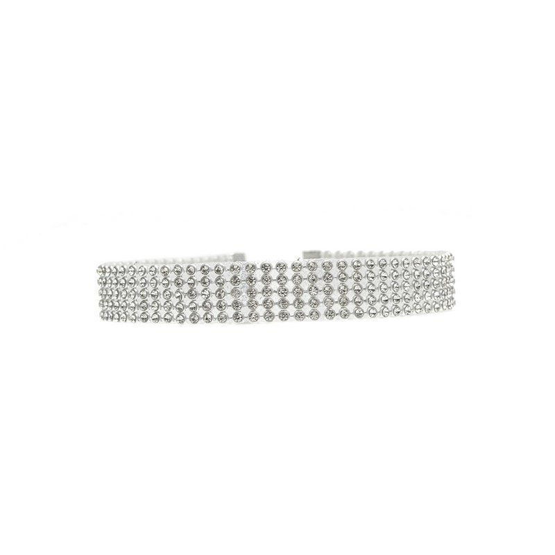 Crystal Rhinestone Choker Necklace - Wedding Jewelry for Women