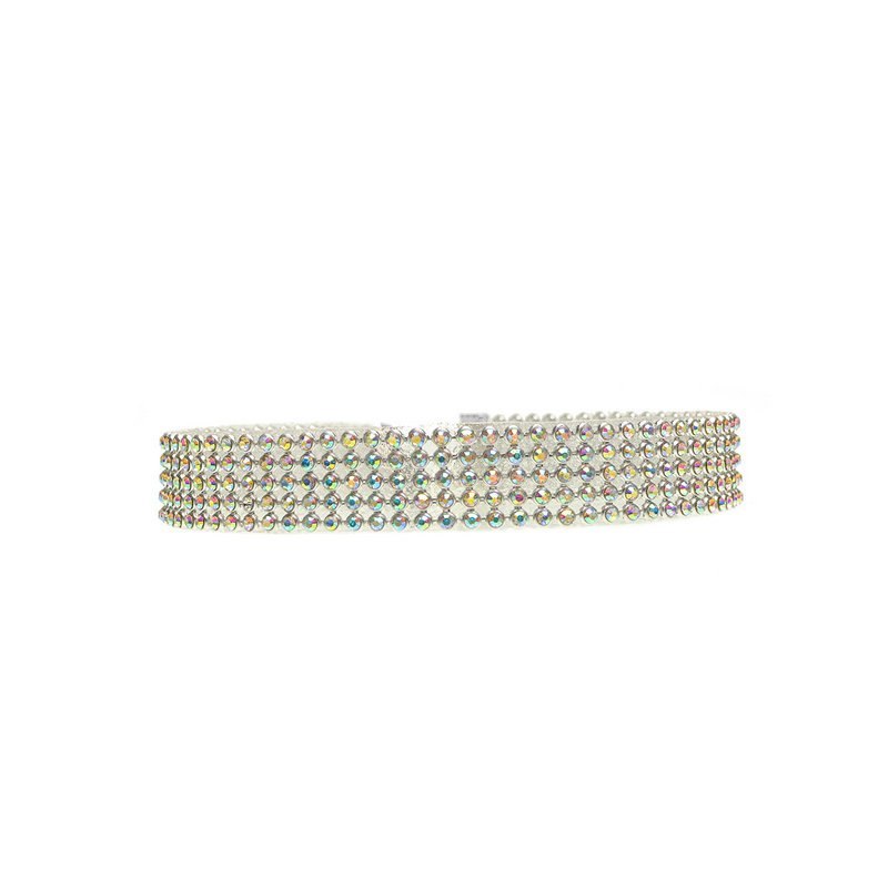Crystal Rhinestone Choker Necklace - Wedding Jewelry for Women