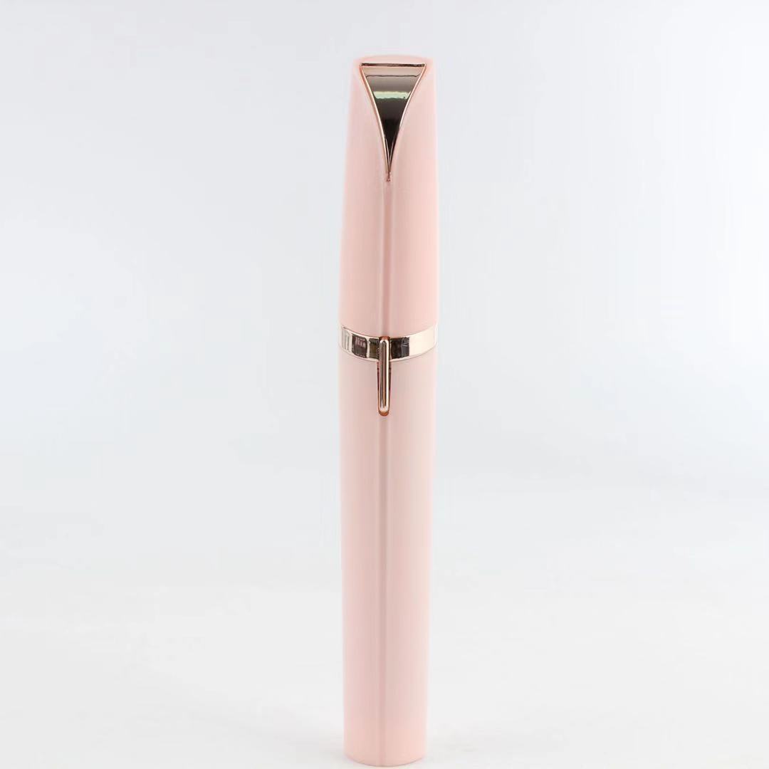 Electric Eyebrow Trimmer with LED Light - Painless Hair Removal & Gold-Plated Head
