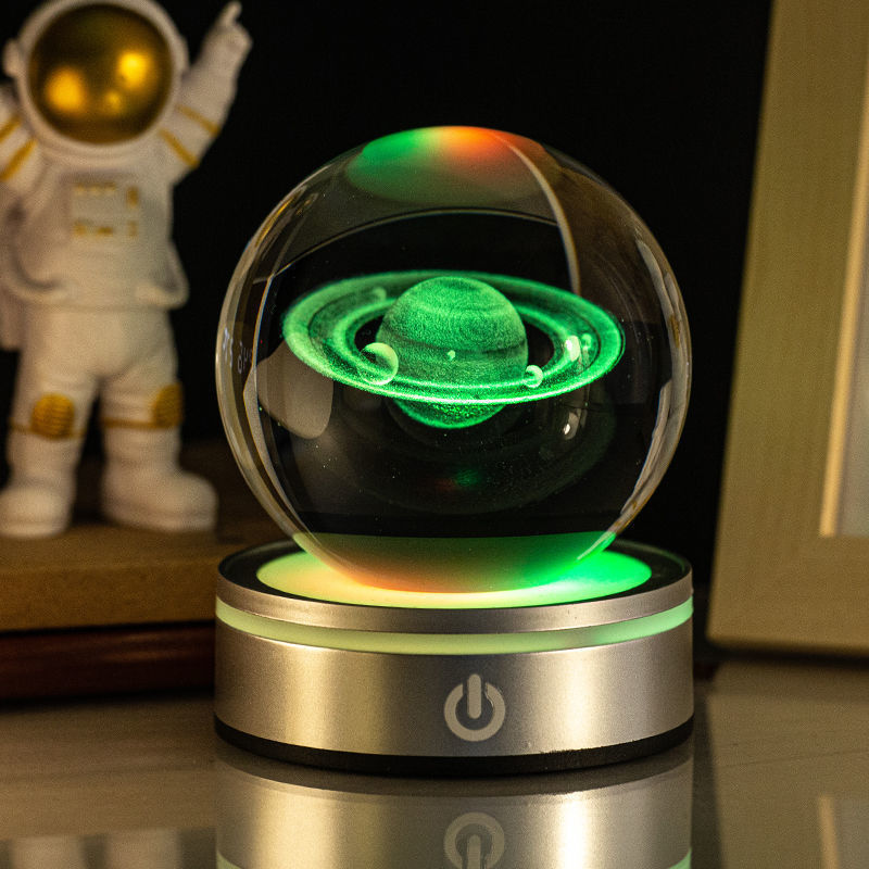 3D Crystal Ball Night Lamp Colorful Gradient Home Decor