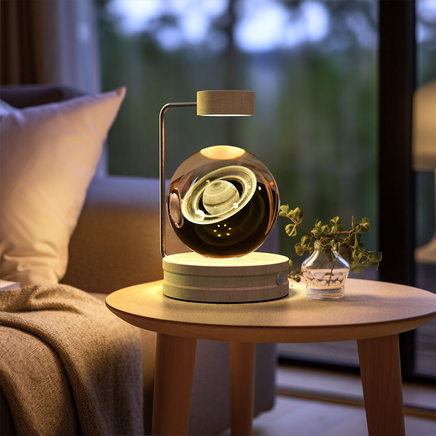 Crystal Ball Cosmic Dinosaur Indoor Night Light Bedside Light Birthday Gift Night Lamp