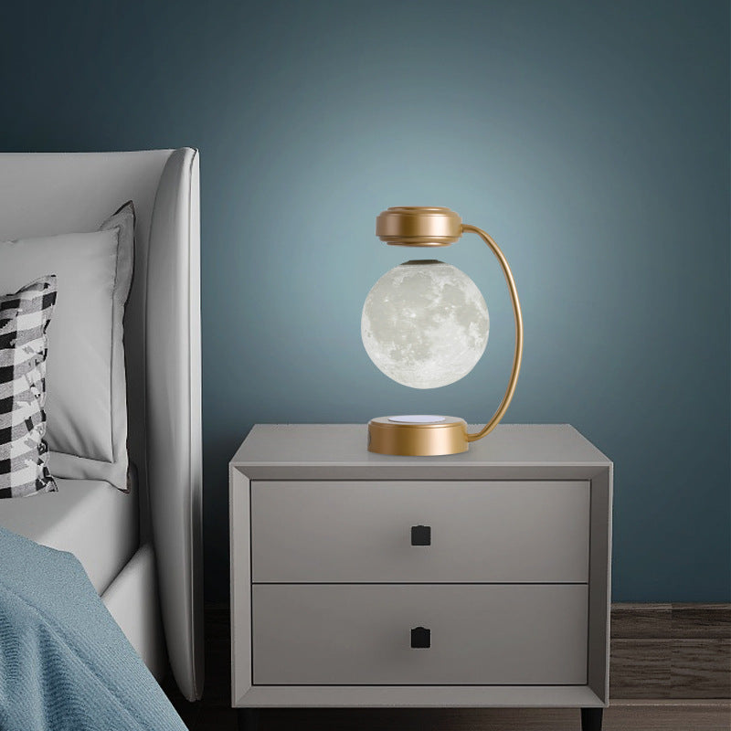 3D LED Moon Night Light Wireless Magnetic Levitating Lamp Rotating Floating Ball Lamp