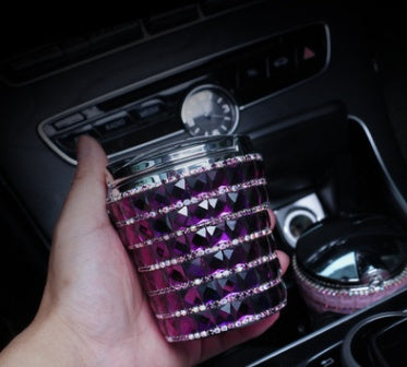 Diamond Crystal Car Ashtray - Luxury Automotive Accessory