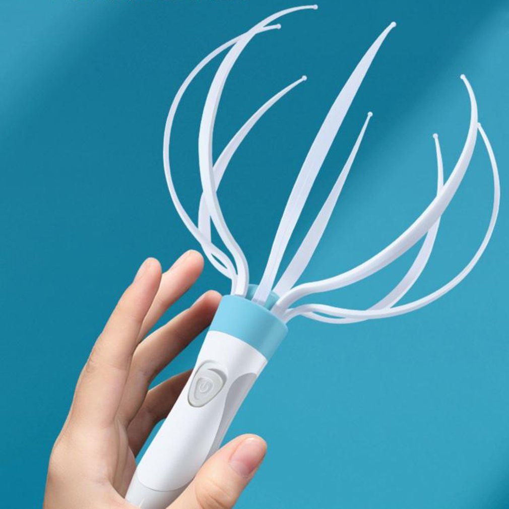 Electric Scalp Massager with 8 Claws - USB Rechargeable Head Massager for Hair Growth