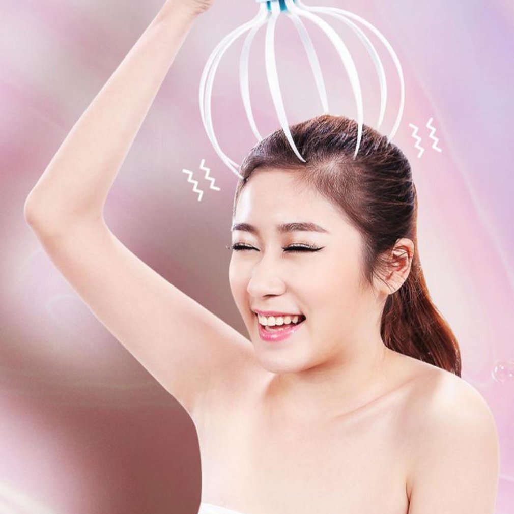 Electric Scalp Massager with 8 Claws - USB Rechargeable Head Massager for Hair Growth