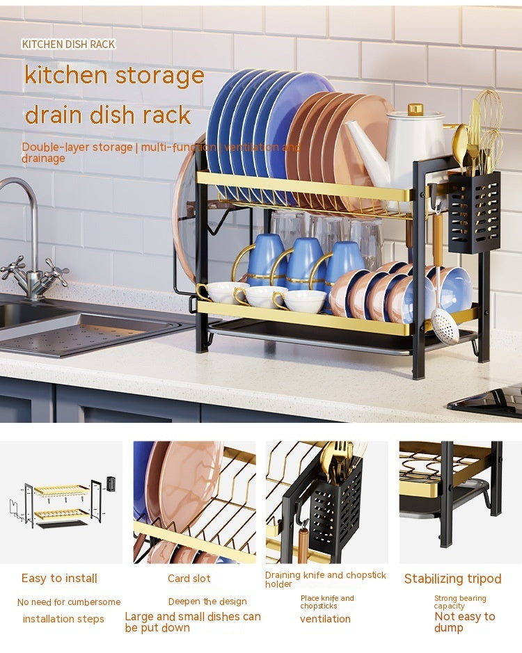 Dish Drying Rack - Kitchen Sink Organizer