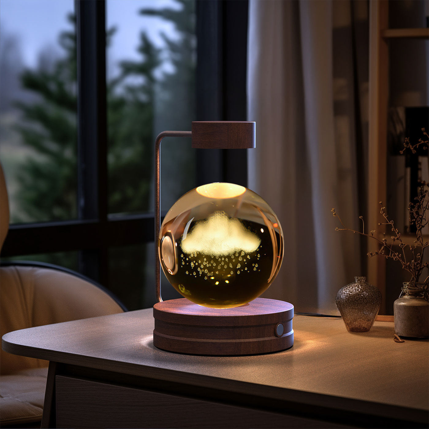 Crystal Ball Cosmic Dinosaur Indoor Night Light Bedside Light Birthday Gift Night Lamp
