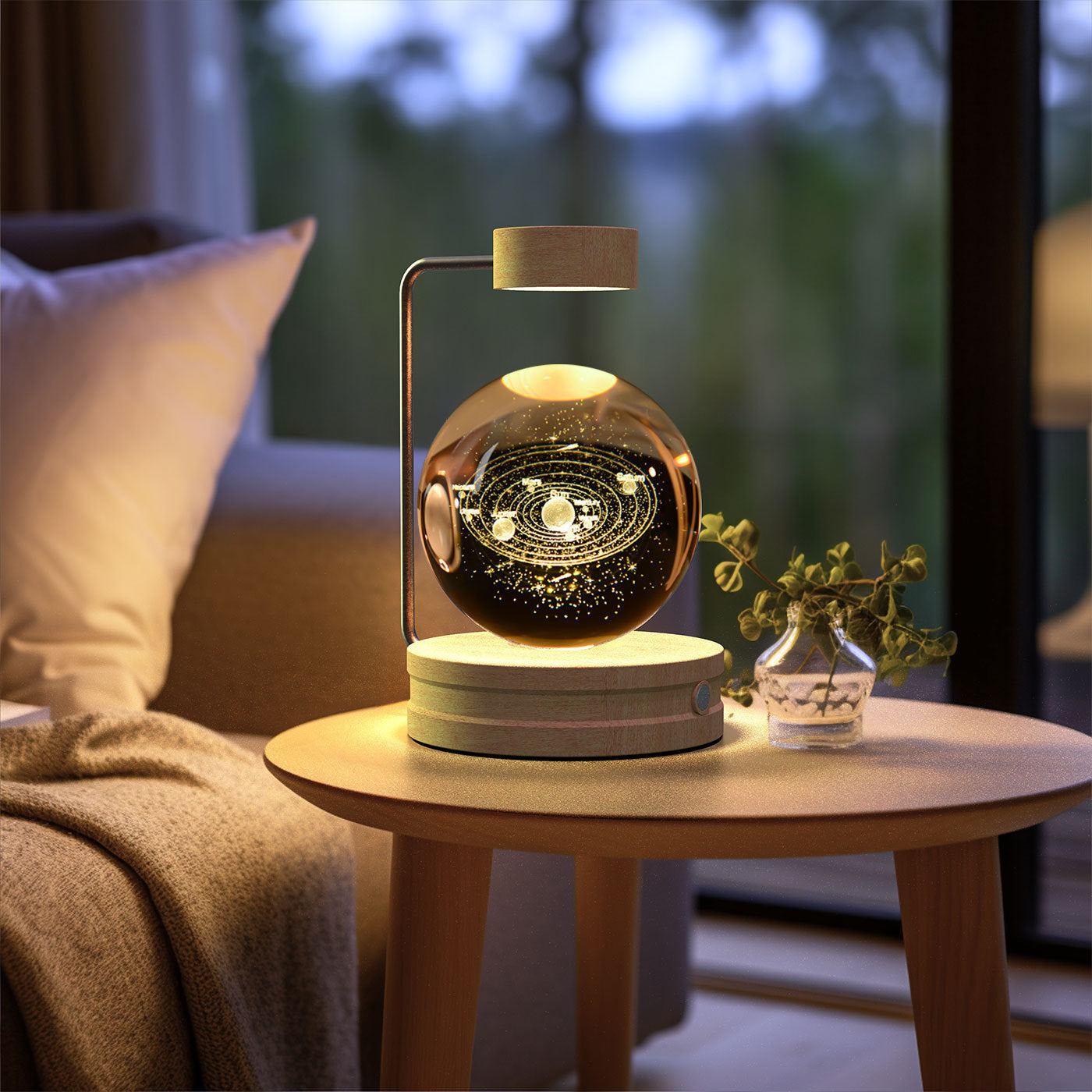 Crystal Ball Cosmic Dinosaur Indoor Night Light Bedside Light Birthday Gift Night Lamp