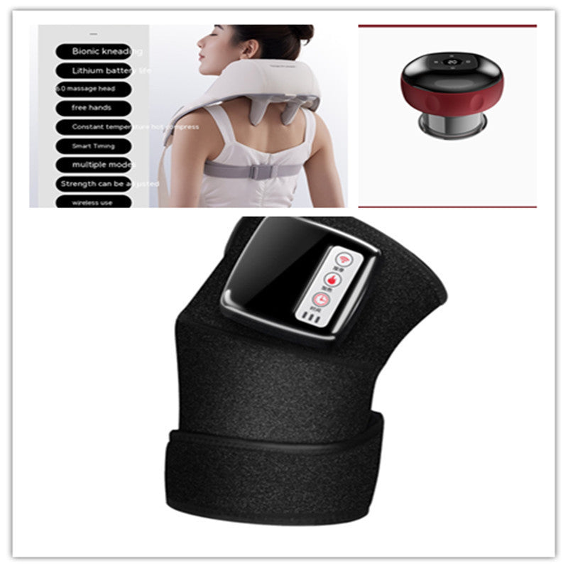 Electric Infrared Heating Knee Massager - Rechargeable Pain Relief with Vibration Therapy