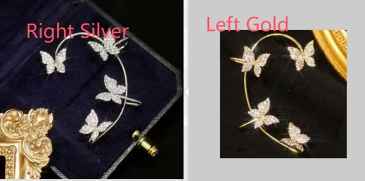Butterfly Ear Clips - No Piercing Ear Cuffs for Women