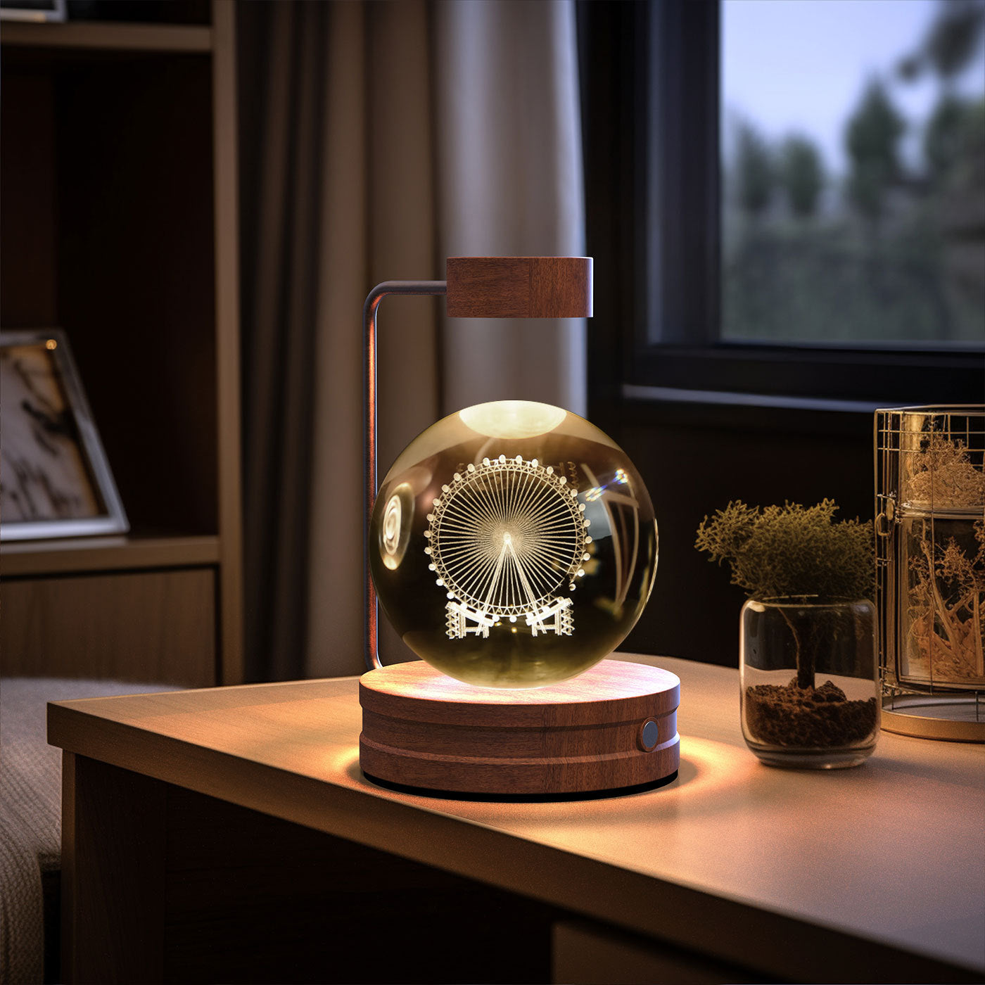 Crystal Ball Cosmic Dinosaur Indoor Night Light Bedside Light Birthday Gift Night Lamp