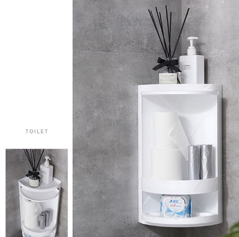 Bathroom Corner Shelf - Wall Hanging Triangle Storage Rack