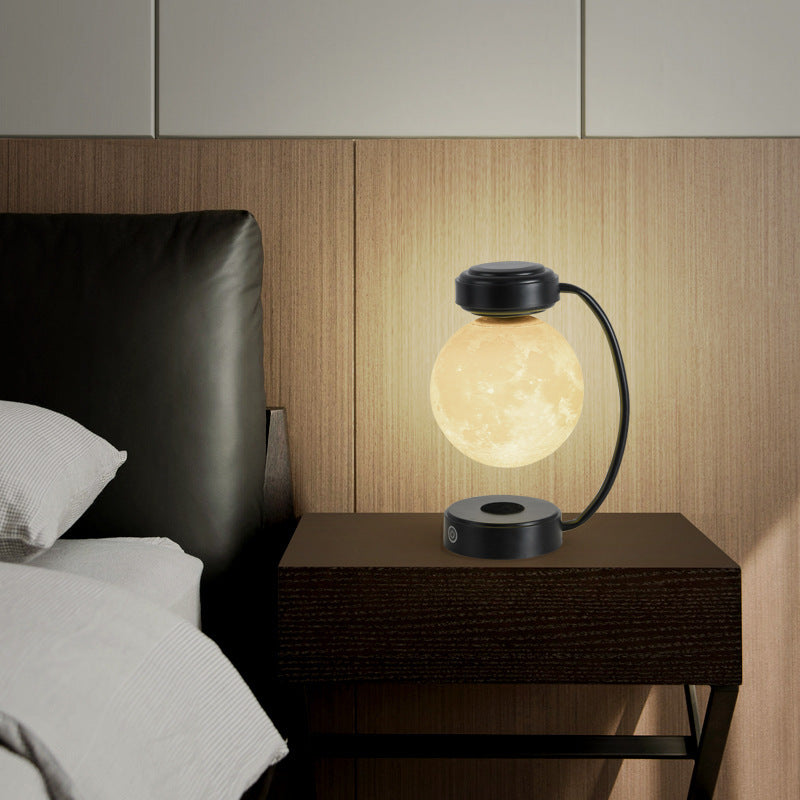 3D LED Moon Night Light Wireless Magnetic Levitating Lamp Rotating Floating Ball Lamp