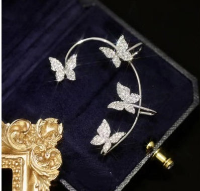 Butterfly Ear Clips - No Piercing Ear Cuffs for Women