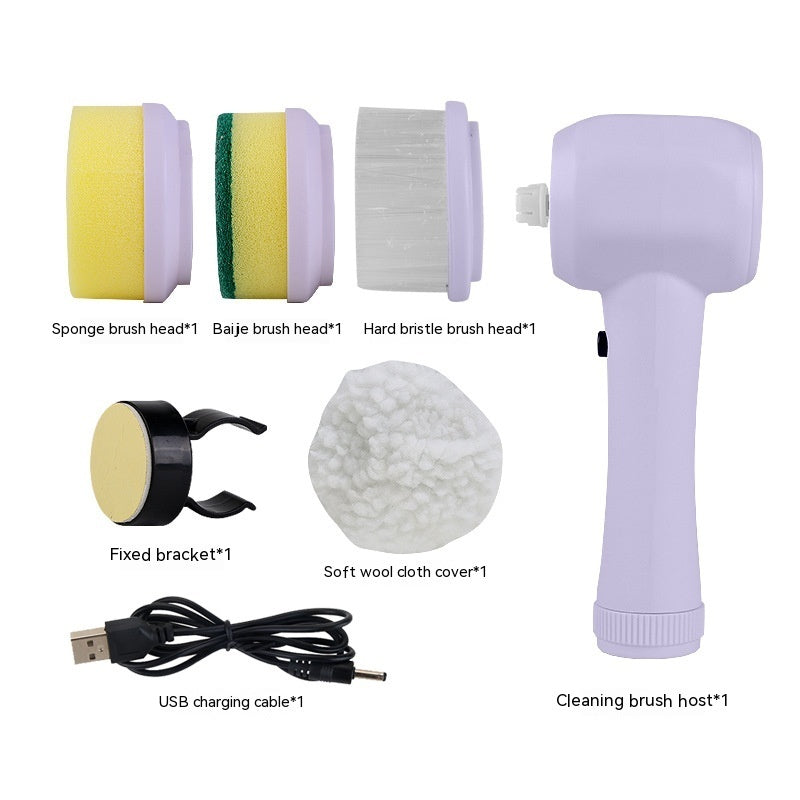 Electric Cleaning Brush 4 In 1 Spinning Scrubber - Portable & Powerful