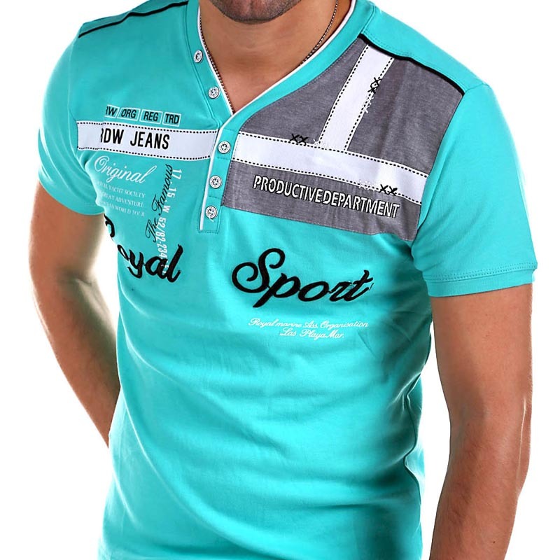 Fashion Casual Print Slim Short Sleeve Men