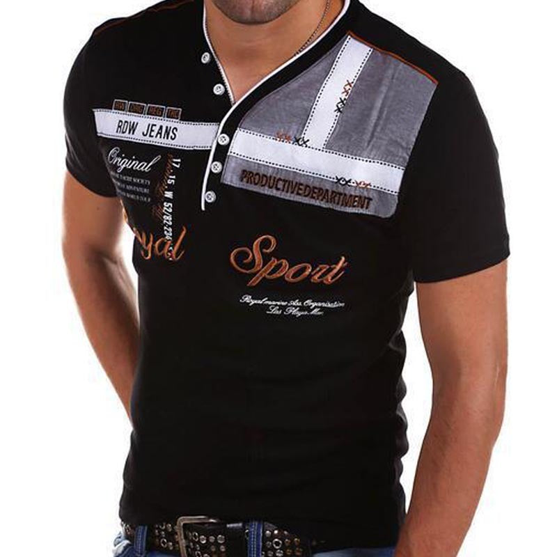 Fashion Casual Print Slim Short Sleeve Men
