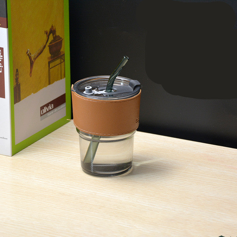 Eco-Friendly Glass Straw Cup - Ins Goddess Bamboo