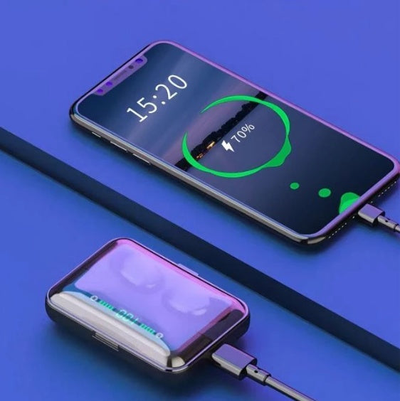 Bluetooth Headset with Power Bank - Stay Connected On-the-go