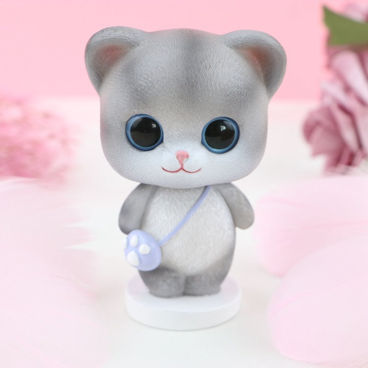 Cute Shake Head Cat Car Interior Decoration