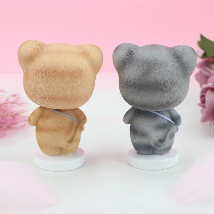 Cute Shake Head Cat Car Interior Decoration