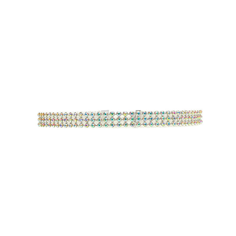 Crystal Rhinestone Choker Necklace - Wedding Jewelry for Women