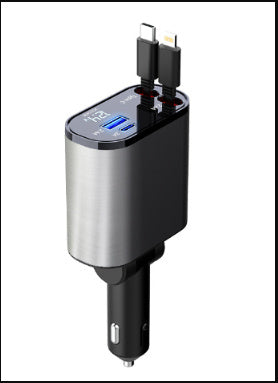 100W Fast Charging Car Charger  USB & Type-C - QuickCharge