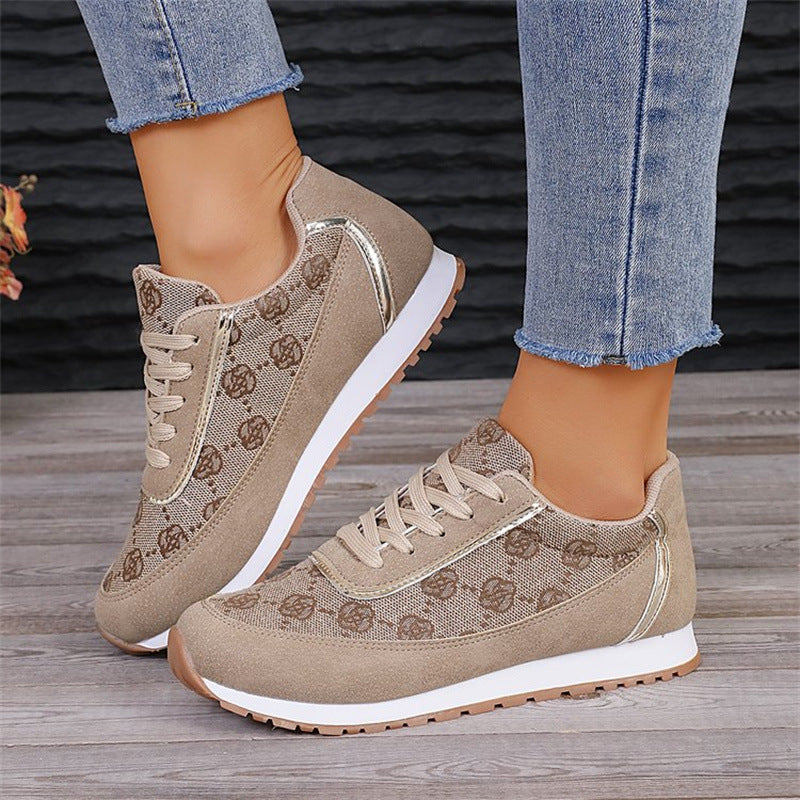 Flower Print Sneakers for Women - Lightweight & Breathable