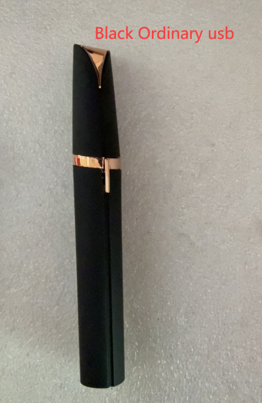 Electric Eyebrow Trimmer with LED Light - Painless Hair Removal & Gold-Plated Head