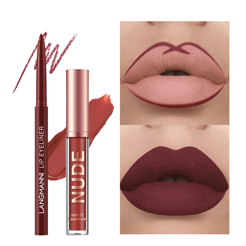 12-Piece Matte Lipstick & Lip Liner Set - Waterproof Long-Lasting Makeup Kit