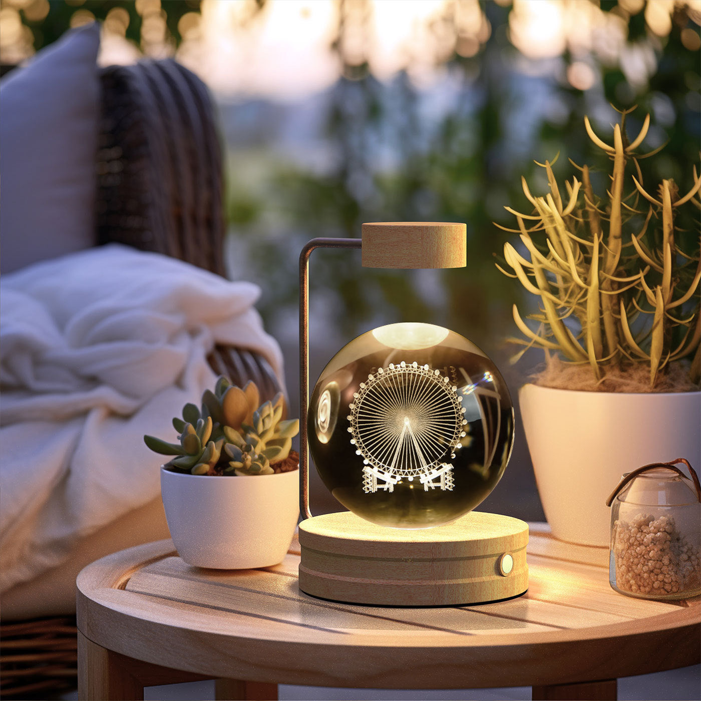 Crystal Ball Cosmic Dinosaur Indoor Night Light Bedside Light Birthday Gift Night Lamp