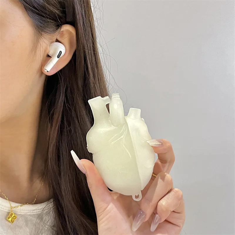 Earphones Case Body Heart Style Case For Airpods Soft Protective Earphone Silicone Cover For Airpods Pro Men Boy