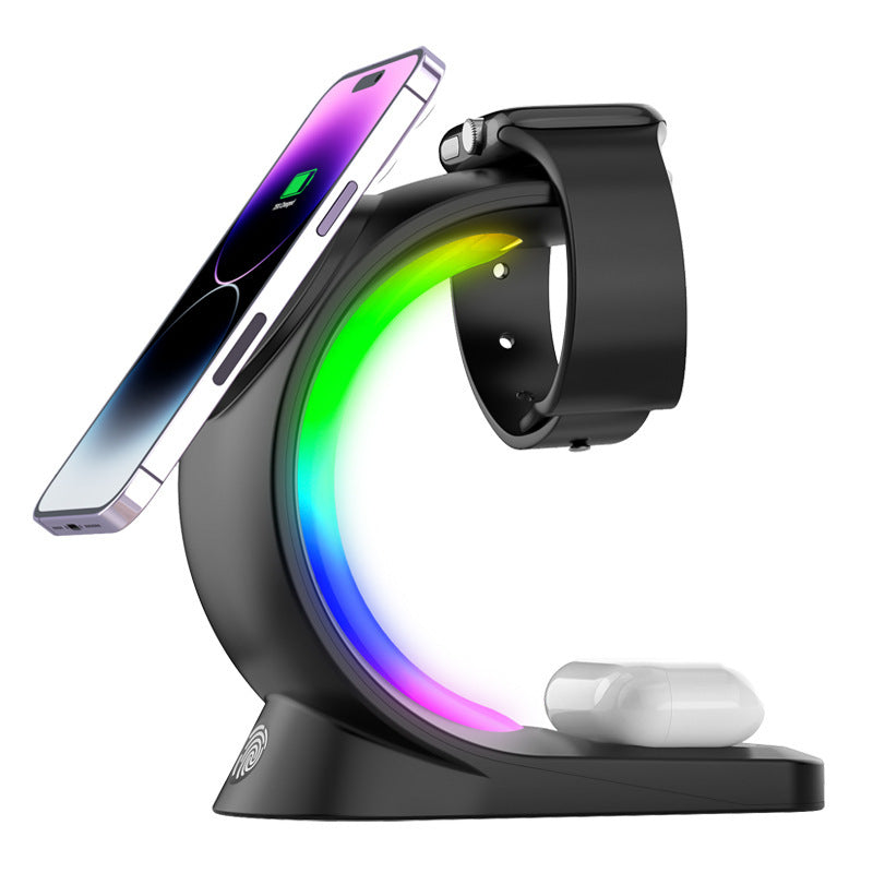 4 In 1 Magnetic Wireless Charger Fast Charging & Atmosphere Light - TechSavvy