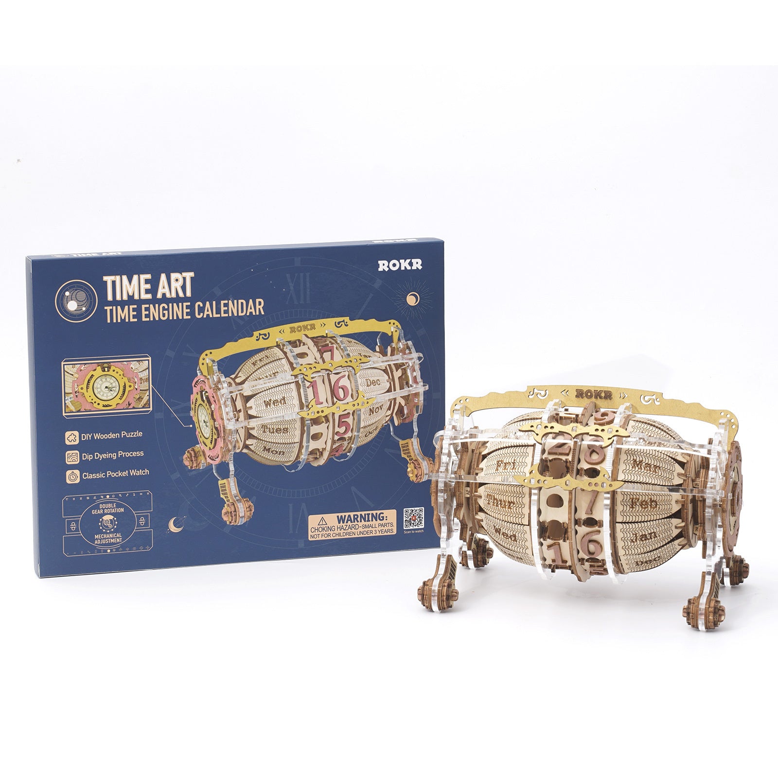 3D Wooden Puzzle Zodiac Wall Clock - Educational Toy