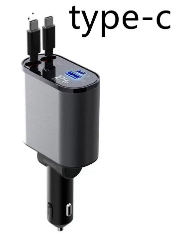 100W Fast Charging Car Charger  USB & Type-C - QuickCharge