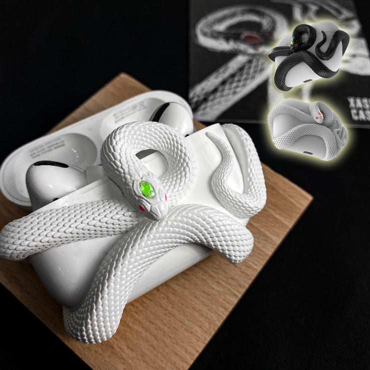Creative Snake AirPods Case Protective Silicone Cover Early Halloween
