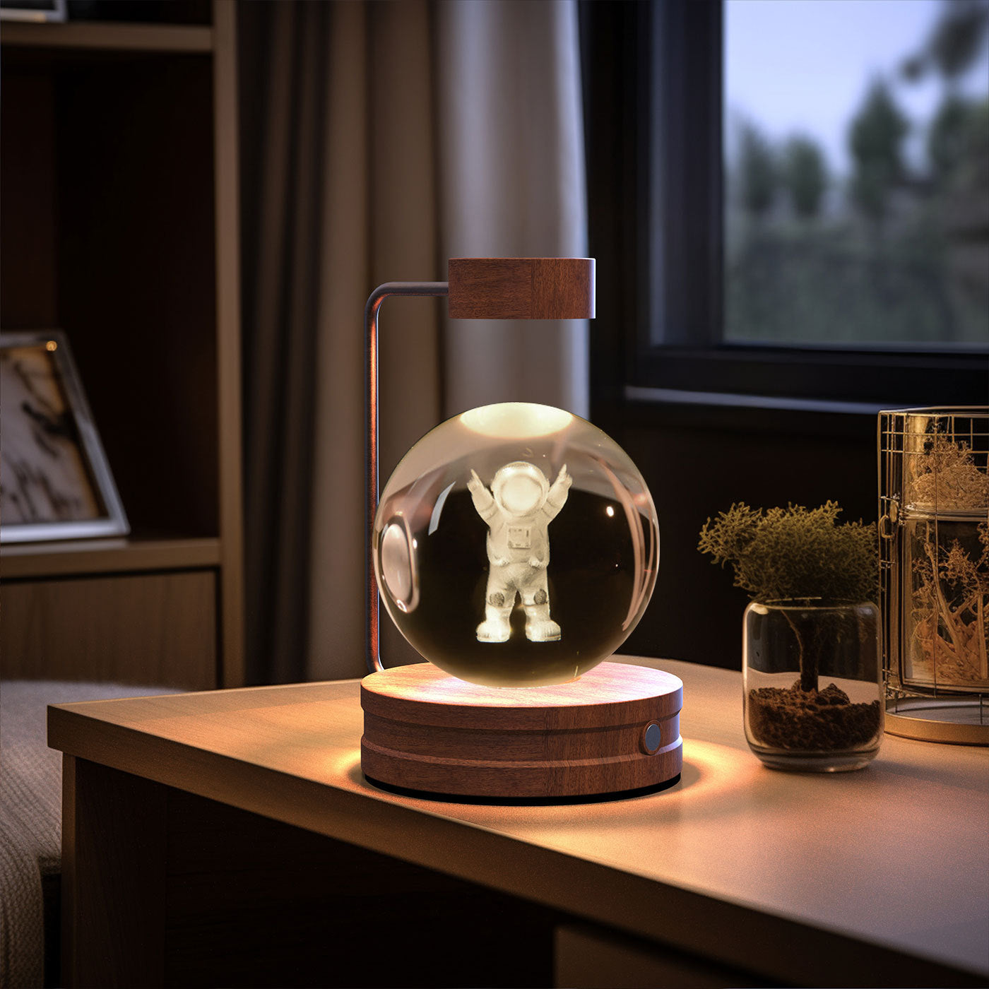 Crystal Ball Cosmic Dinosaur Indoor Night Light Bedside Light Birthday Gift Night Lamp