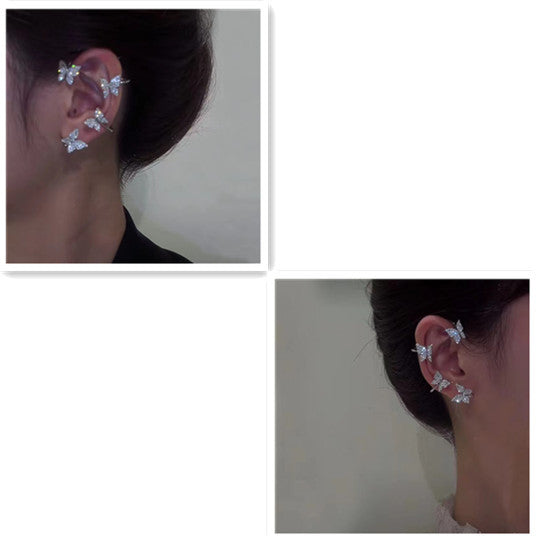 Butterfly Ear Clips - No Piercing Ear Cuffs for Women