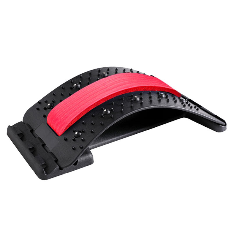Ergonomic Back Massager - Lumbar Support Stretcher with Magnetic Therapy Pain Relief Device